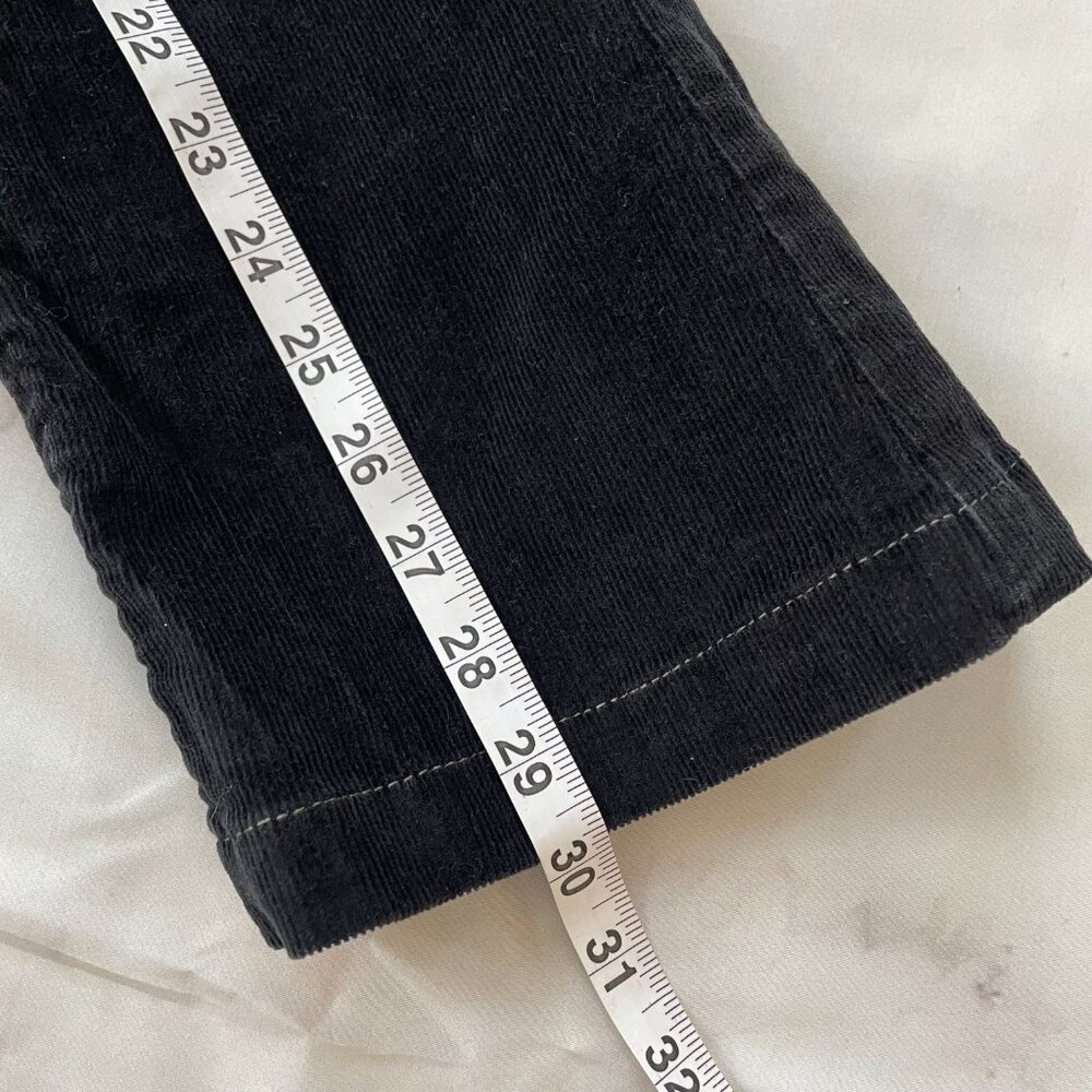 RARE VTG SO Y2K Black Corduroy Flare Pants w/ Matching Embroidered Belt Girls 7 - Picture 11 of 16